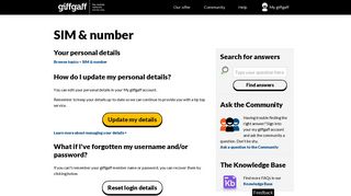 How to manage your personal details with giffgaff