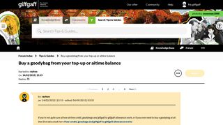 Buy a goodybag from your top-up or aitime balance - The giffgaff ...