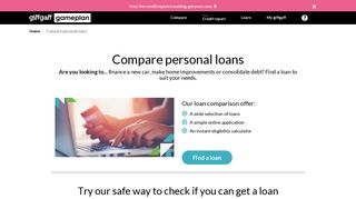Compare Loans | Find the Best and Cheapest Loans | giffgaff gameplan