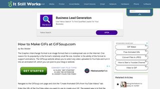 How to Make GIFs at GIFSoup.com | It Still Works