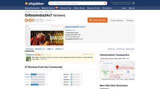 GiftstoIndia24x7 Reviews - 26 Reviews of Giftstoindia24x7.com ...