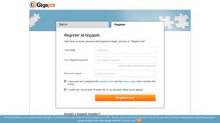 Register at Gigajob | Gigajob