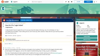 How Do I Fix 'Login Failed' : gigantic - Reddit