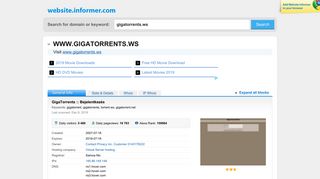 gigatorrents.ws at WI. GigaTorrents :: Bejelentkezés - Website Informer
