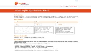 GigaTribe Invite Button