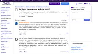 is gigats employment website legit? | Yahoo Questions/Réponses
