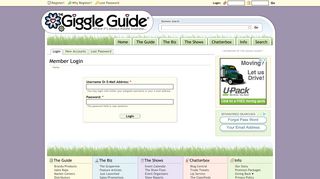 Member Login | The Giggle Guide®