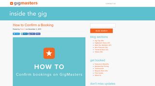How to Confirm a Booking - Inside the Gig - GigMasters