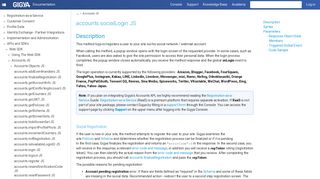 accounts.socialLogin JS - Gigya Documentation - Developers Guide