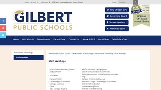 Staff WebApps - Gilbert Public School District