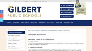 Employment Opportunities - Gilbert Public School District