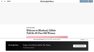 Welcome to Manhood, Gillette Told the 50-Year-Old Woman - The ...