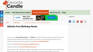 Gillette Birthday Freebies - Sign Up for FREE Restaurant Food