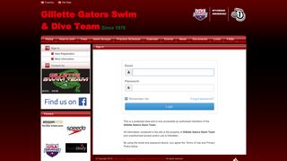 Gillette Gators Swim Team : Sign In - TeamUnify