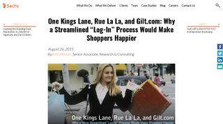 One Kings Lane, Rue La La, and Gilt.com: Why a Streamlined “Log-In ...