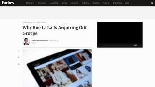 Why Rue La La Is Acquiring Gilt Groupe - Forbes
