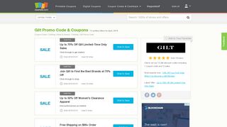 Up to 70% off Gilt Promo Code, Coupons February, 2019 - Coupons.com