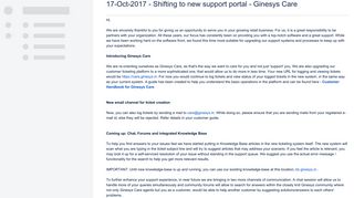 17-Oct-2017 - Shifting to new support portal - Ginesys Care - Atlassian