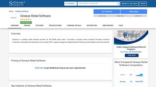 Ginesys Retail Software - Reviews, Pricing, Free Demo and Alternatives