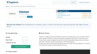 Ginesys Reviews and Pricing - 2019 - Capterra