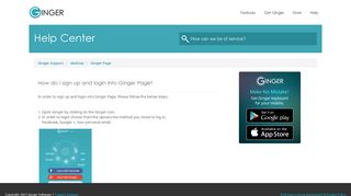 How do i sign up and login into Ginger Page? – Ginger Support