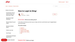 How to Login to Gingr – Gingr