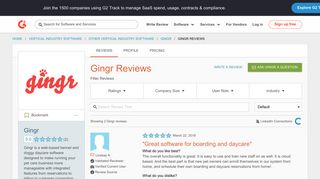 Gingr Reviews 2018 | G2 Crowd