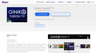 Giniko Turkish TV | Roku Channel Store | Roku