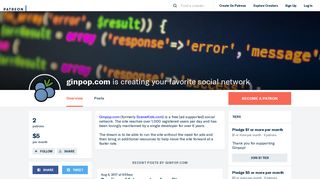 ginpop.com is creating your favorite social network | Patreon