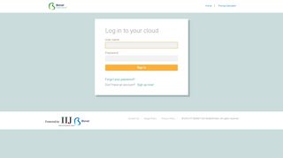 Log in to your cloud