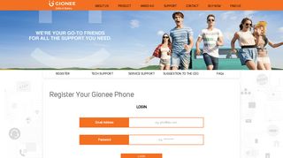 Register Your Gionee Phone | Gionee