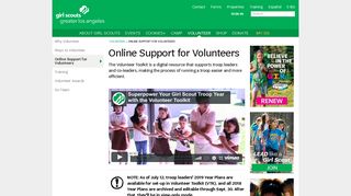 Online Support for Volunteers