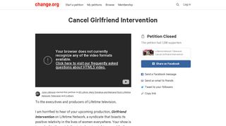 Petition · Cancel Girlfriend Intervention · Change.org