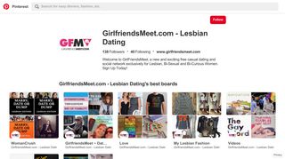 GirlfriendsMeet.com - Lesbian Dating (GFMdating) on Pinterest
