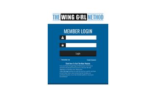 The Wing Girl Method: Member Login