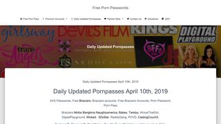 Daily Updated Free Porn Passwords - Working Premium Accounts
