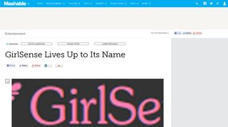 GirlSense Lives Up to Its Name - Mashable