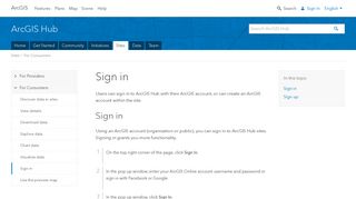 Sign in—ArcGIS Hub | ArcGIS