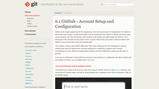 Git - Account Setup and Configuration