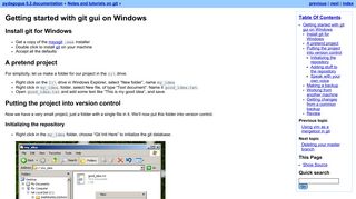 Getting started with git gui on Windows — pydagogue 0.2 documentation