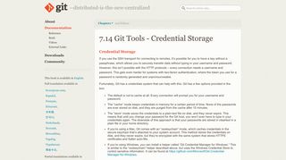Git - Credential Storage