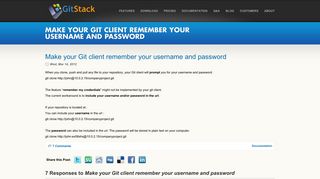 Make your Git client remember your username and password | GitStack