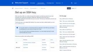 Set up an SSH key - Atlassian Documentation