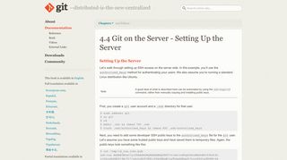 Git - Setting Up the Server