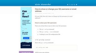 How to show or change your Git username or email address ...