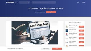 GITAM GAT Application Form 2019, Registration – Apply online here