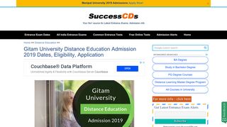 Gitam University Distance Education Admission 2019 Dates, Eligibility ...