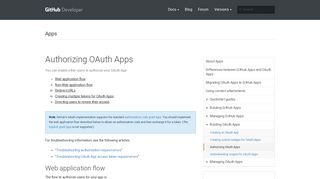 Authorizing OAuth Apps | GitHub Developer Guide