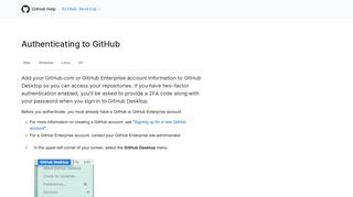 Authenticating to GitHub - GitHub Help