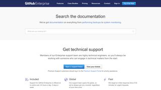 Support - GitHub Enterprise